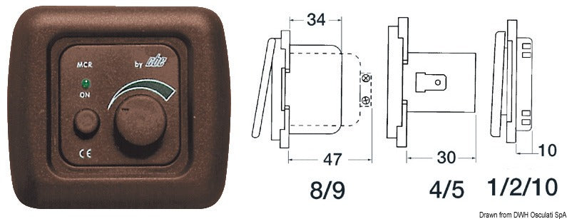 Dimmer 40 W marrone
