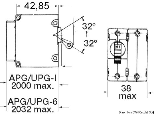 Interruttore Airpax magneto/idraulico 20 A 80 V