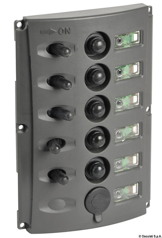 Pannello elettrico fusibili automatici doppio LED