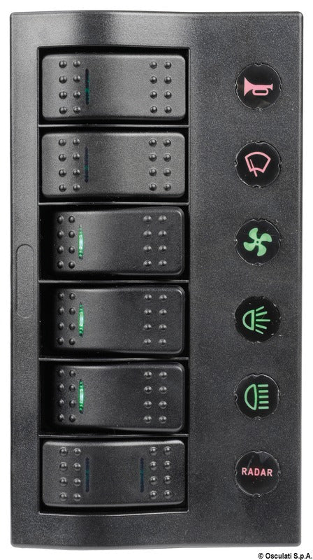 Pannello elettrico PCP Compact 6 interruttori