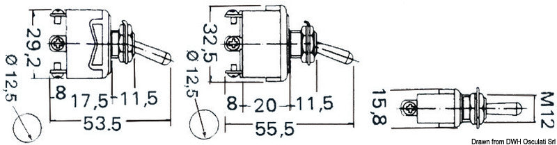 Interruttore a levetta 2 scatti