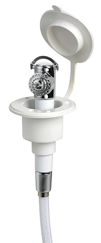 Doccetta Mizar bianca tubo PVC 2,5 m in piano