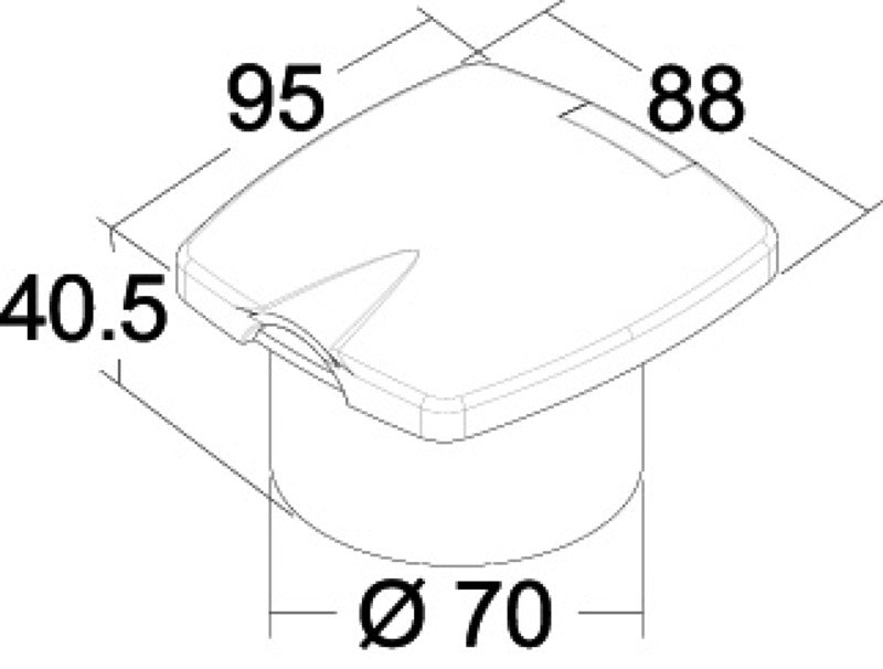 Box doccia New Edge cromato tubo PVC 2,5 m