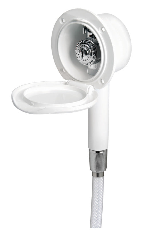 Doccia Classic Evo bianca tubo PVC 2,5 m  a parete