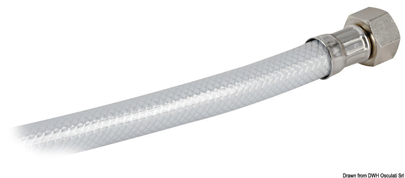 Doccia a pulsante bianca tubo PVC 4 m
