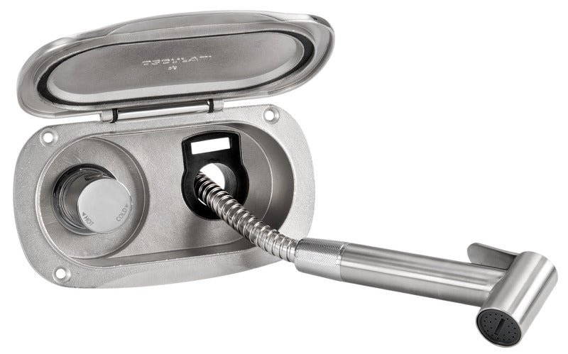 Box doccia Elissa inox-doccia Tiger tubo nylon2,5m