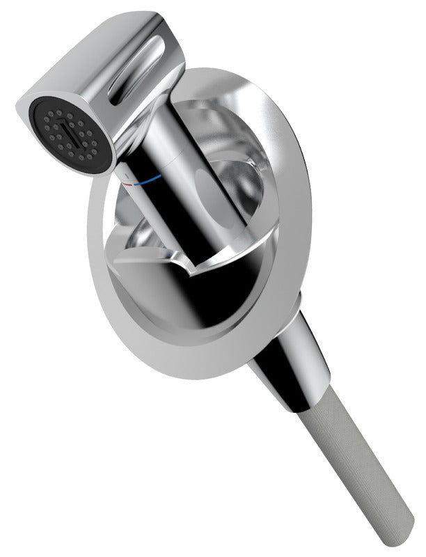 Doccia con miscelatore base verticale cromata