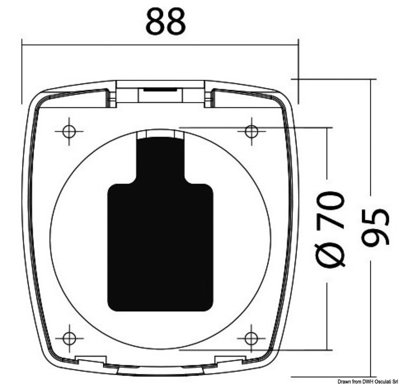 Box e coperchio New Edge foro trasversale