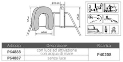 FERRO DI CAVALLO GONF.CON LUCE