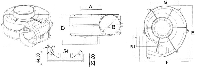 Aspiratore staffa 24 V 7 A