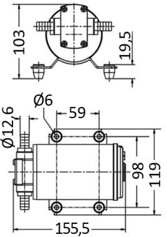 Pompa olio/gasolio/liquidi 24 V