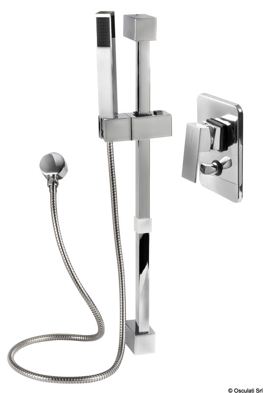 Saliscendi doccia con misc.Square V.2 tubo in PVC