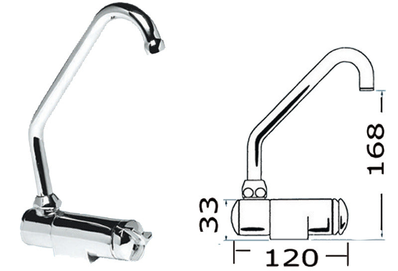 Miscelatore rotante caldo/freddo alto