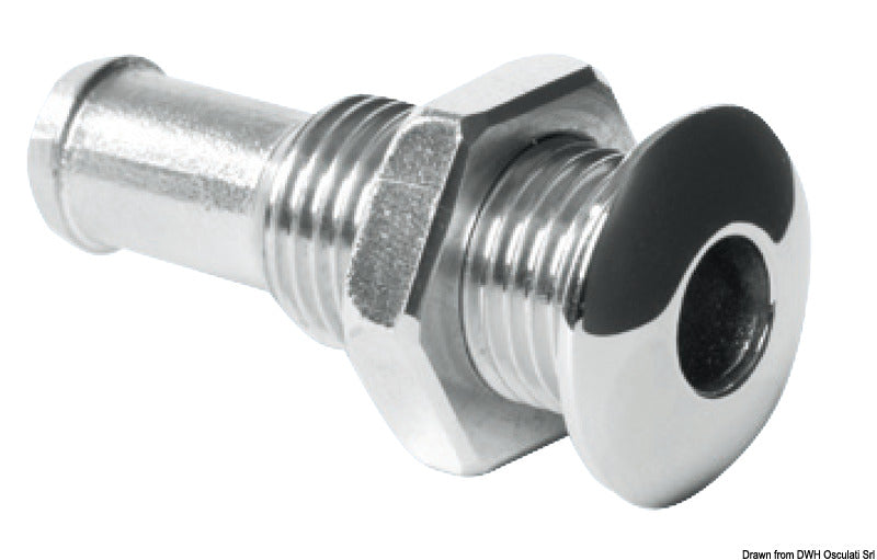 Mini scarico inox bombato 1/4