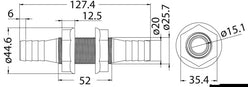 Passaparatia 19/20 mm in nylon bianco