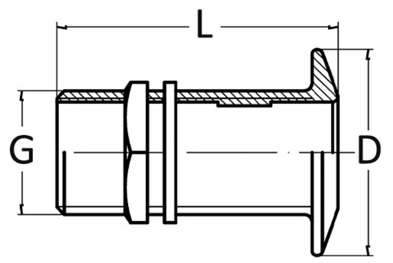 Scarico inclinato ottone cromato 3/4