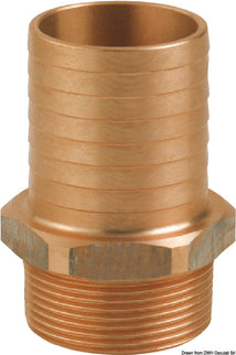 Portagomma maschio in bronzo 3/8 x 13