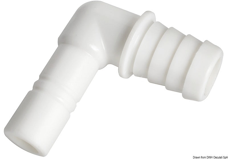 Raccordo cilindrico a gomito per tubo 20 mm
