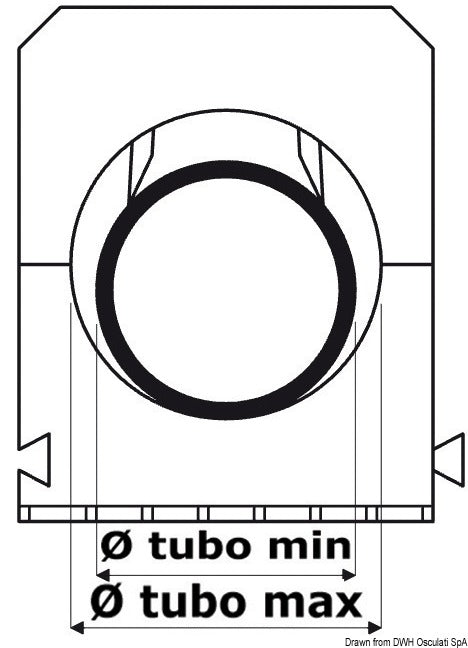 Fascetta fermatubo 32/40 mm