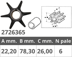 Girante Johnson/Evinrude/Suzuki 60-100Hp