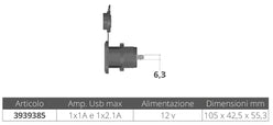 PANNELLO CON PRESA USB E VOLTMETRO