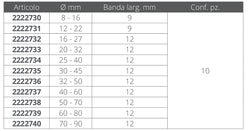 FASCETTA INOX Ø MM.30-45