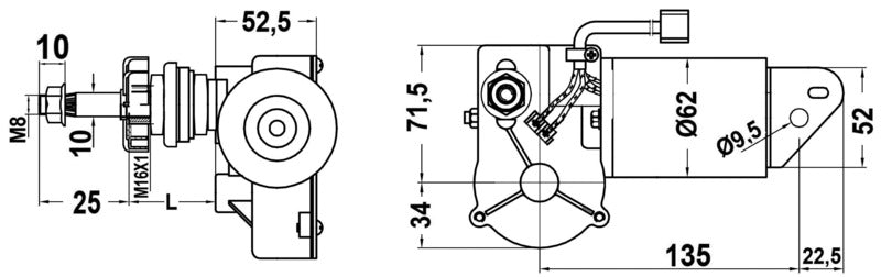 Tergicristallo professionale 12 V 30 W