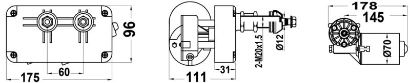 Tergicristallo professionale 12 V 50 W