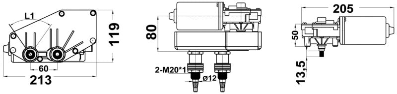 Tergicristallo professionale 24 V 70 W