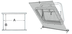 Tendina oscurante bianca 360 x 400 mm