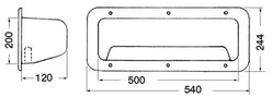 Tasca laterale 540 x 244 x 120 mm