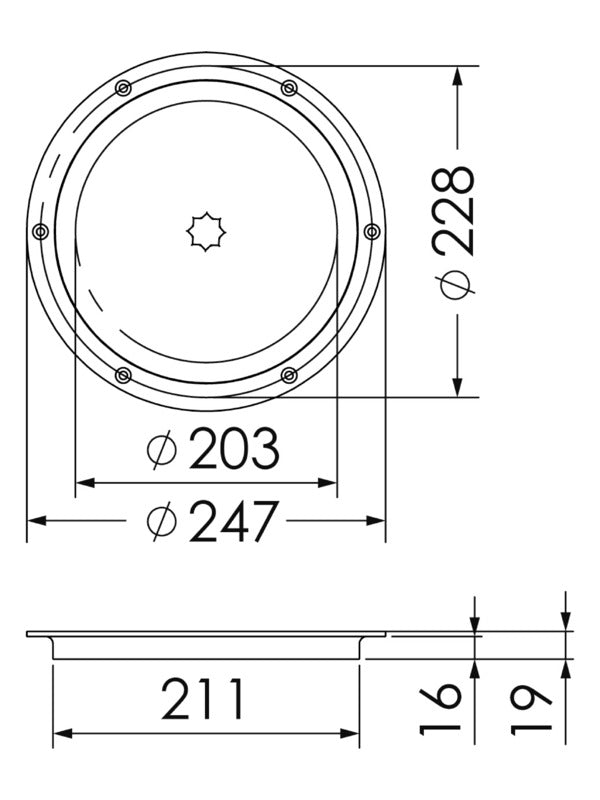 Botola ispezione AISI 316 passaggio 203 mm