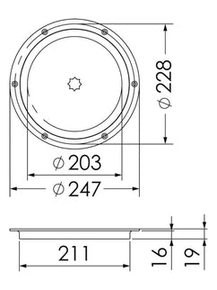 Botola ispezione AISI 316 passaggio 203 mm