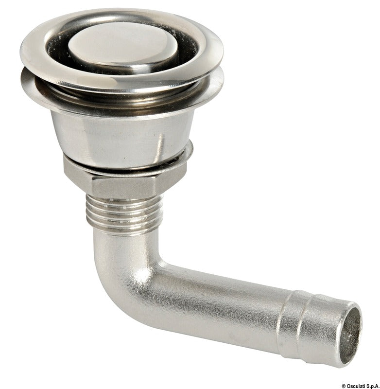 Sfiato inox 90° incassato