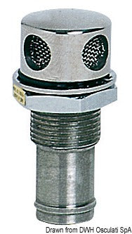 Sfiato inox 19 mm dritto