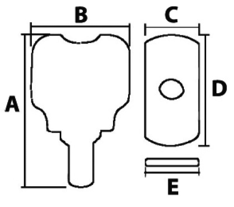 Maniglia bianca di ricambio L66