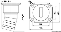 Tappo Square Water 38 mm corto