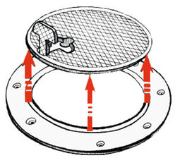 Botola ispezione RAL 9010 265 x 215 mm