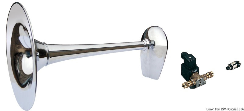 Tromba omologata 24 V >20 m cromata