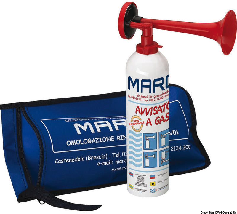 Segnalatore sonoro a gas 750 ml omologato RINA