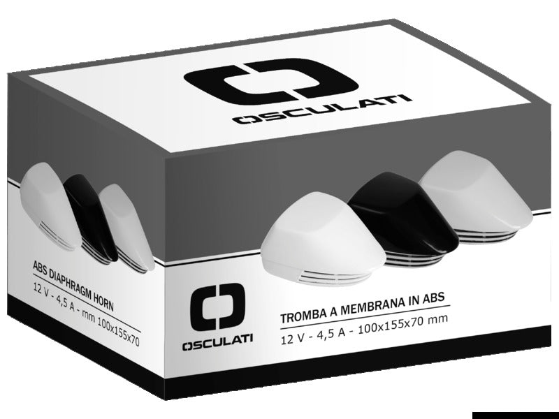 Tromba ABS cromato e bianca 12 V