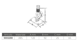 BASE ANTENNA ABS DOPPIO SNODO