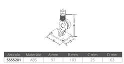 BASE ANTENNA ABS UNO SNODO