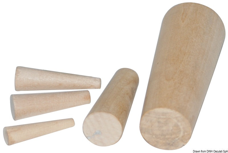 Serie di 10 coni in legno 8-38 mm