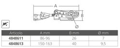 CHIUSURA INOX REGOLABILE MM. 98