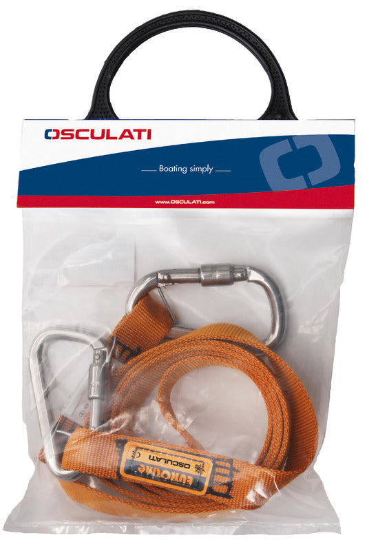 Cordone ombelicale 2 m con 2 moschettoni