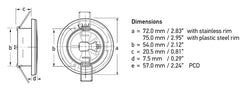 EUROLED 75 ACCIAIO LUCE CALDA 24V