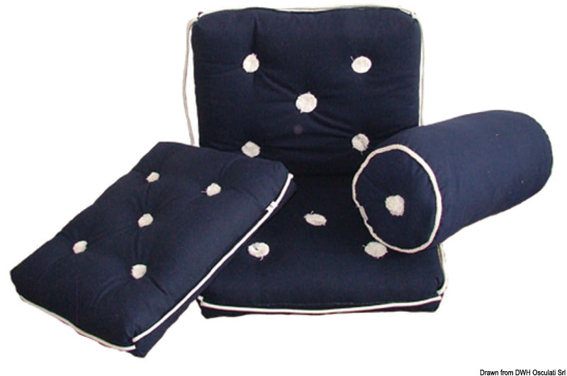 Cuscino con schienale blu