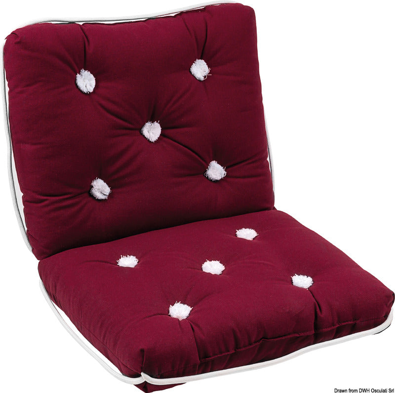 Cuscino con schienale bordeaux