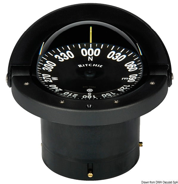 Bussola Ritchie Wheelmark 41/2 incasso nera/nera